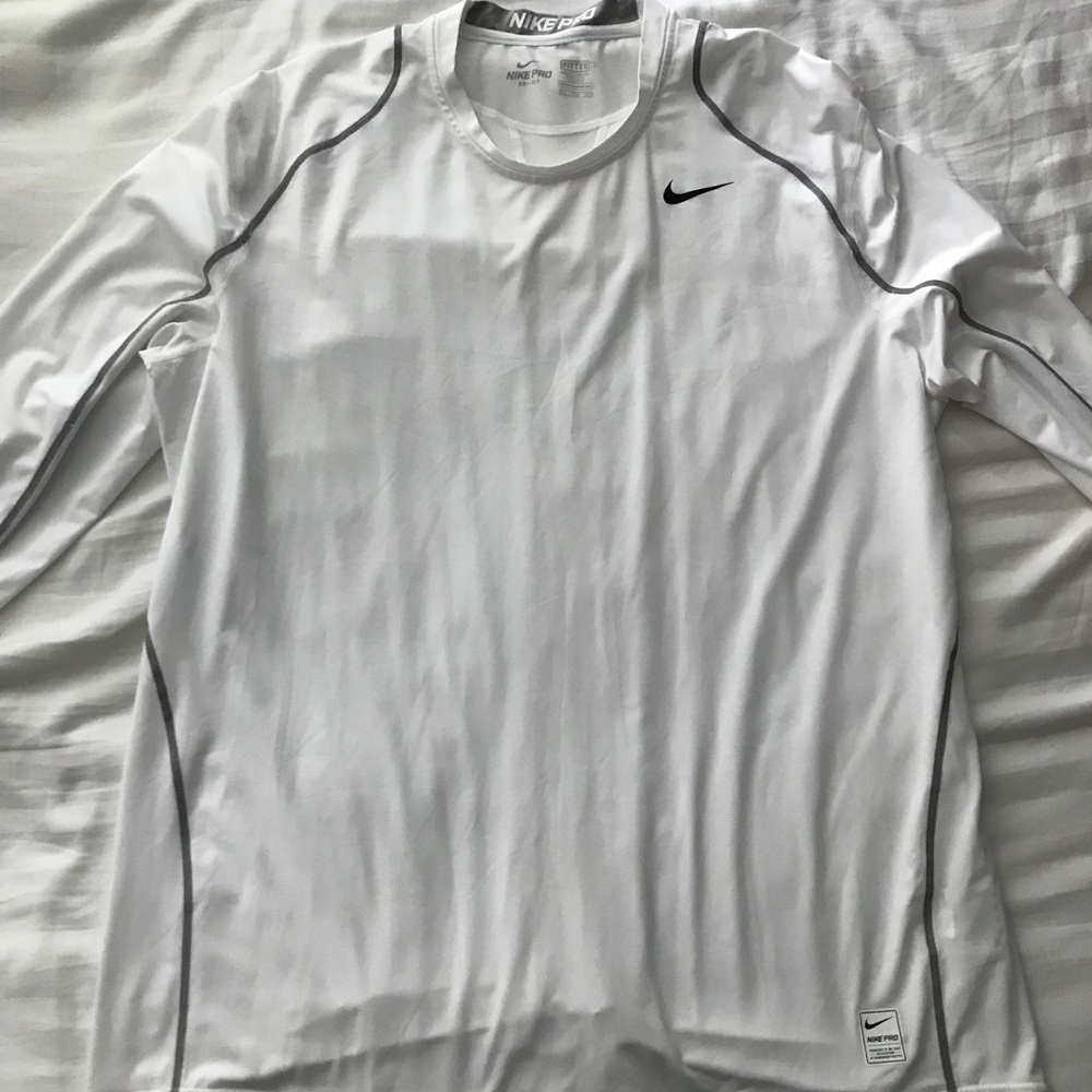 Nike Long-Sleeve Dri-Fit Shirt White - Size XL